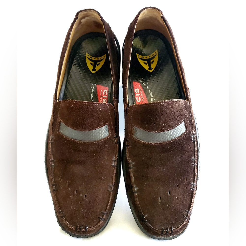 Luxury Michael Toschi Mens Slip on Suede Shoes.  Size: 8. Excellent Condition
